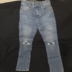 Old Navy 360 Stretch Boys 10 SLIM Built-in Tough Classic Blue Distressed Jeans